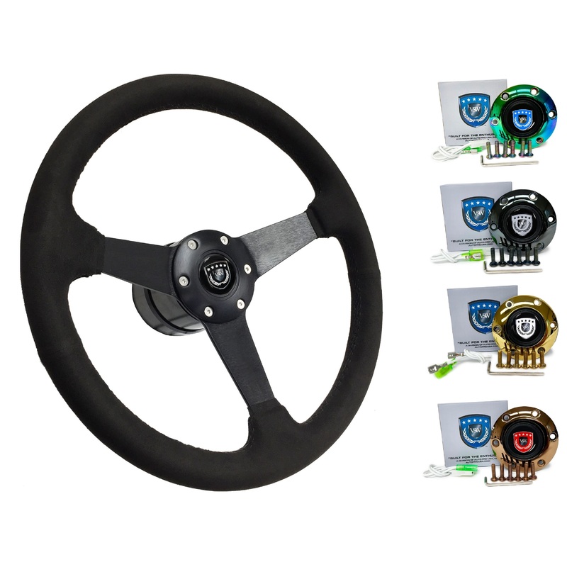 1997-04 Porsche Boxster (986 Manual) Steering Wheel Kit | Black Ultralux Suede | ST3582BLK