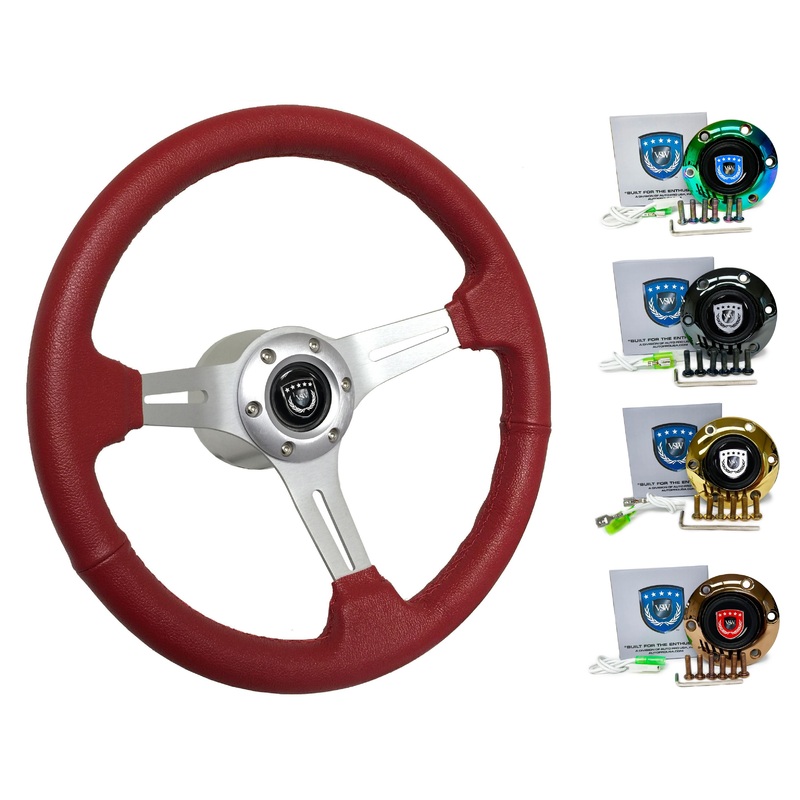 1997-04 Porsche Boxster (986 Manual) Steering Wheel Kit | Red Leather | ST3014RED
