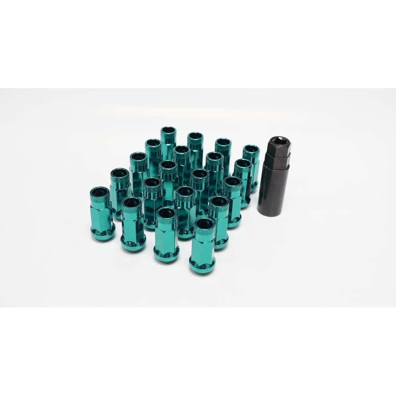 Wheel Mate 12×1.25 48mm Muteki SR48 Green Blue Open End Lug Nuts