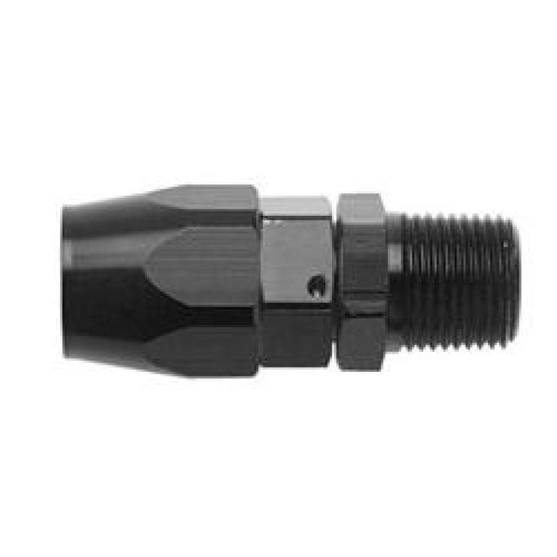 Fragola -8AN Straight Hose End x 1/4 NPT – Black