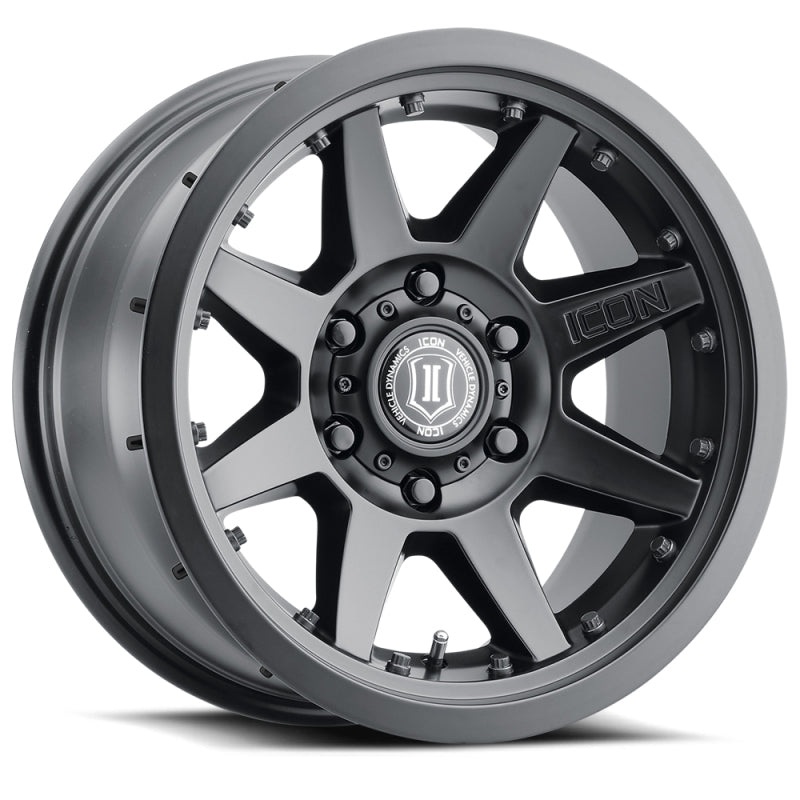 ICON Rebound Pro 17×8.5 6×5.5 25mm Offset 5.75in BS 95.1mm Bore Satin Black Wheel