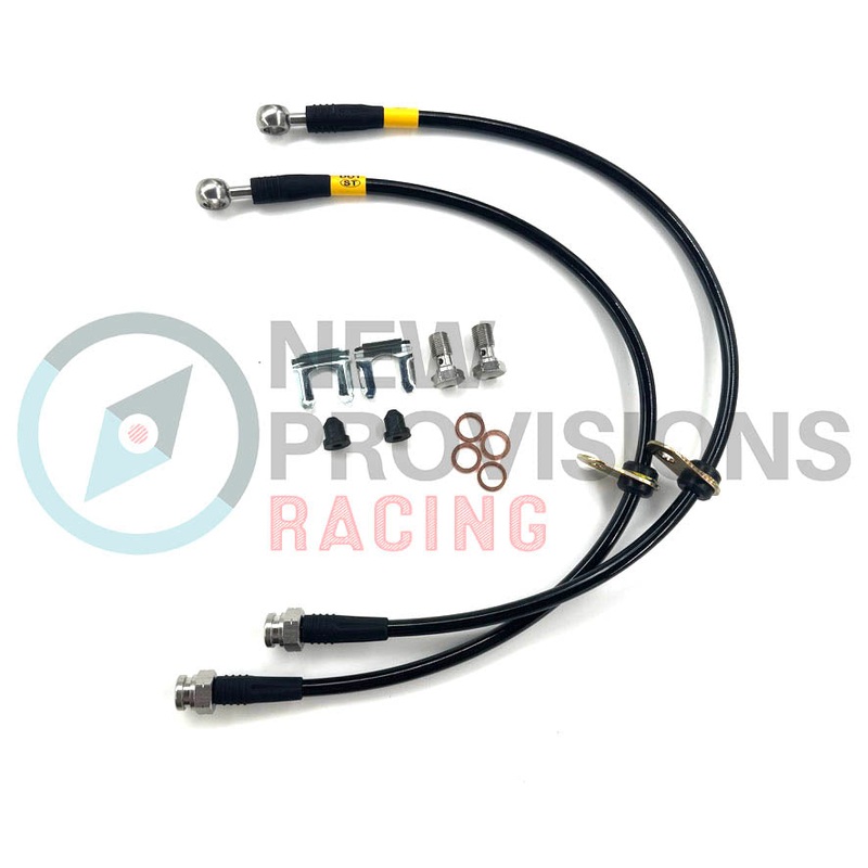New Provisions Racing Front Stainless Steel Brake Lines Stealth Version – 2022+ WRX