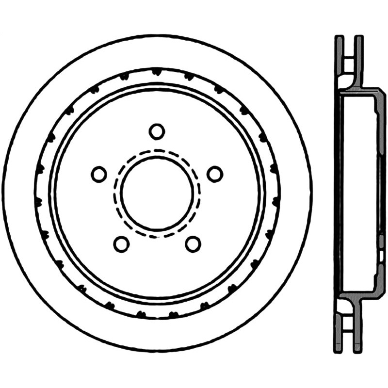 StopTech Power Slot 97-04 Chevy Corvette Slotted Left Rear CRYO Rotor