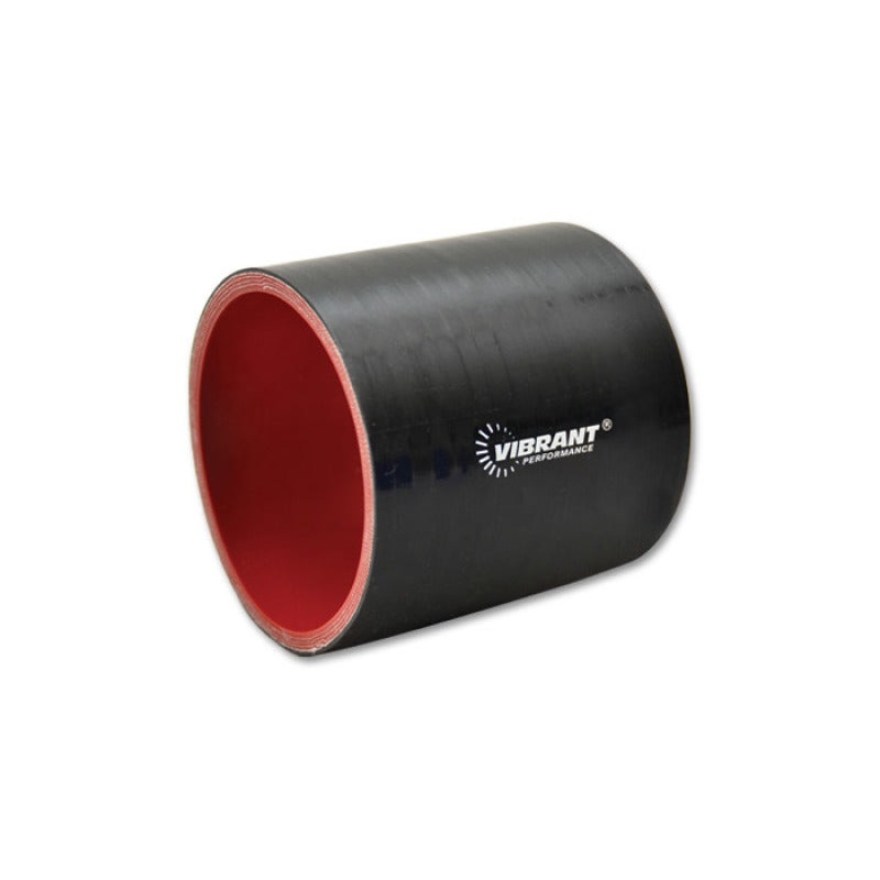 Vibrant 4 Ply Reinforced Silicone Straight Hose Coupling – 1in I.D. x 3in long (BLACK)