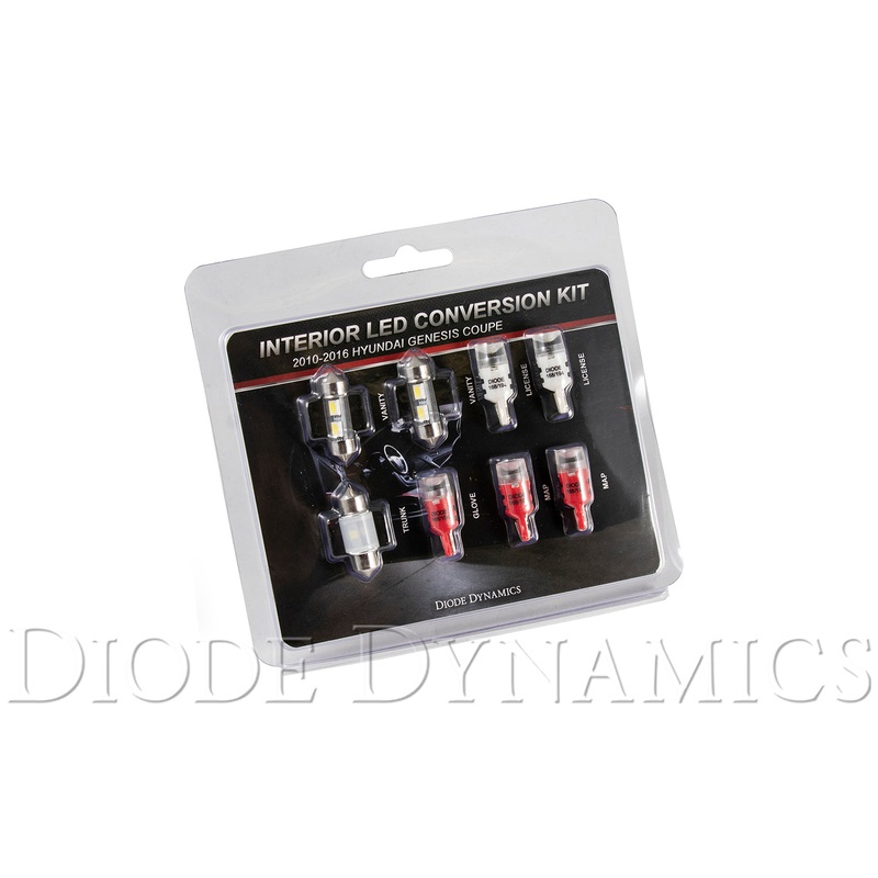 2010-2016 Hyundai Genesis Coupe Interior Kit Stage 1 Red Diode Dynamics