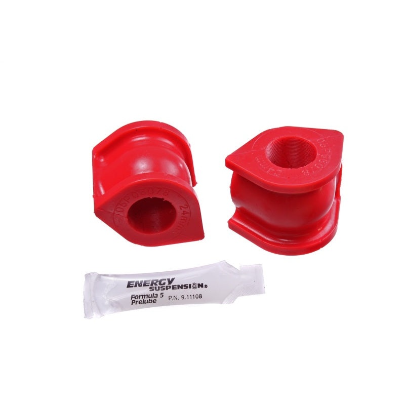 Energy Suspension 06-11 Honda Civic (Excl Si) 24mm Front Sway Bar Bushings – Red