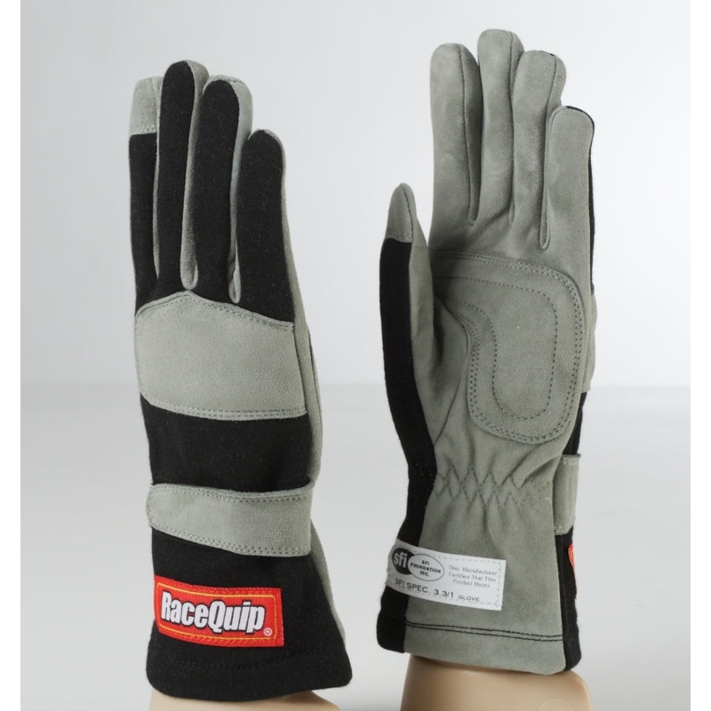 RaceQuip Black 1-Layer SFI-1 Glove – XL