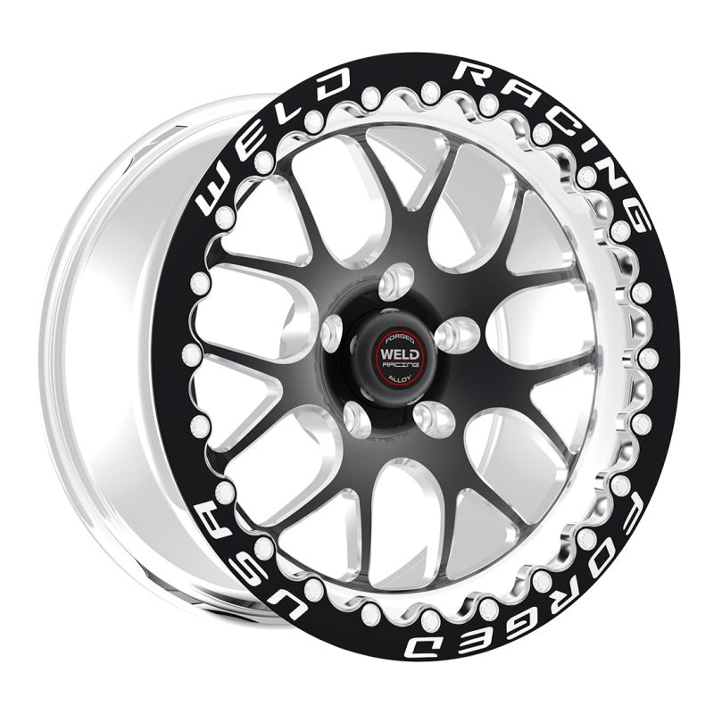 Weld S77 17×11 / 5x115mm BP / 6.2in BS Black Wheel (High Pad) – Black Single Beadlock MT