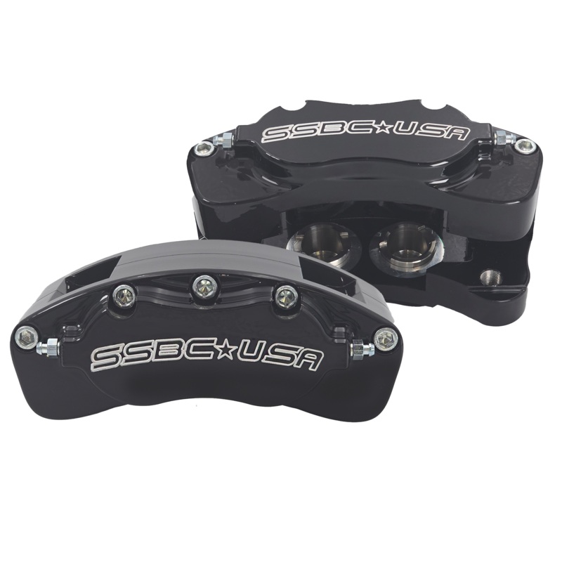 American Made B4-Brawler LT Direct Fit 4-Piston Billet Aluminum Rear Caliper Upgrade Kit. Black A415-11BLK