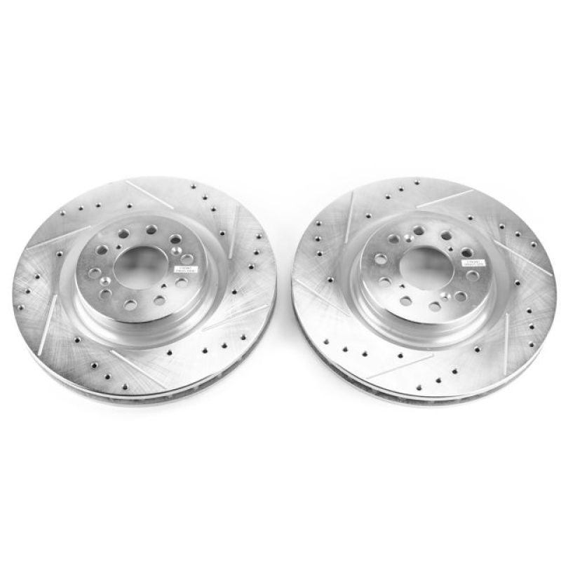 Power Stop Front Evolution Drilled & Slotted Rotors Pair Honda Civic 2017-2019 | JBR1748XPR
