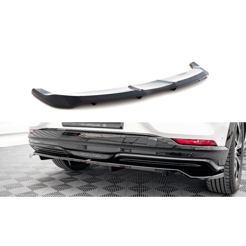 Maxton Design Central Rear Splitter (With Vertical Bars) Ford Mustang Mach-E Mk1