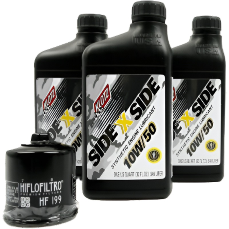 SXS Oil Change Kit 10W50 / W Oil Filter, Polaris RZR by Klotz