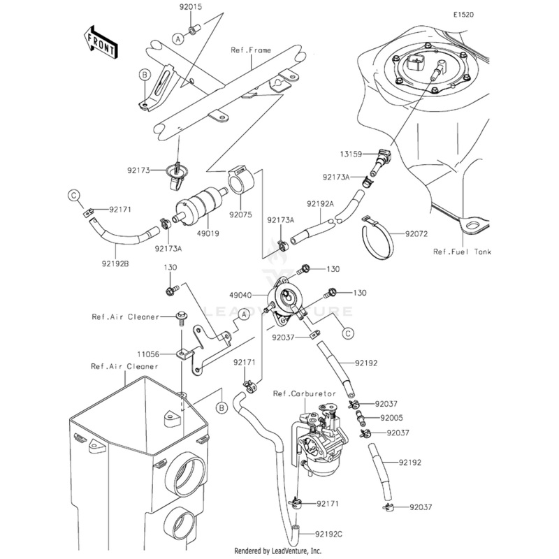 Tube,Pump-Carb. by Kawasaki