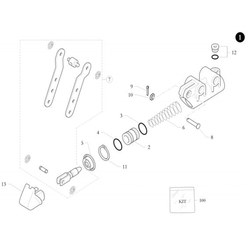100. 10.6459.00 Birel Master Cylinder Overhaul Kit 19/B