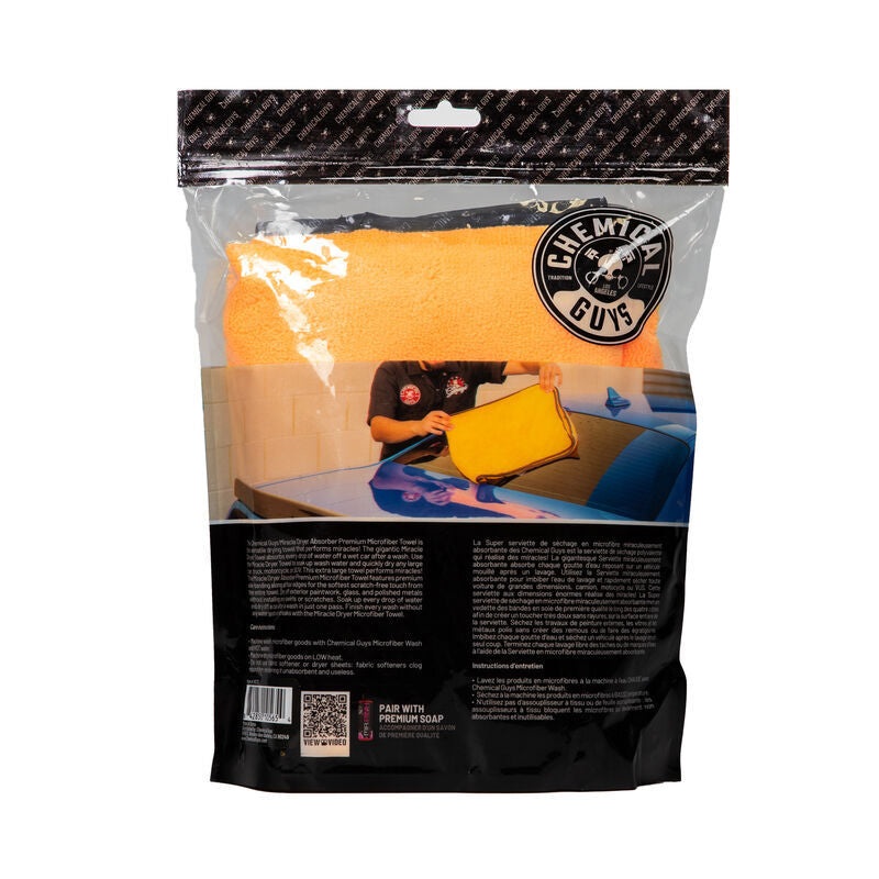 Chemical Guys Miracle Dryer Microfiber Towel – 36in x 25in