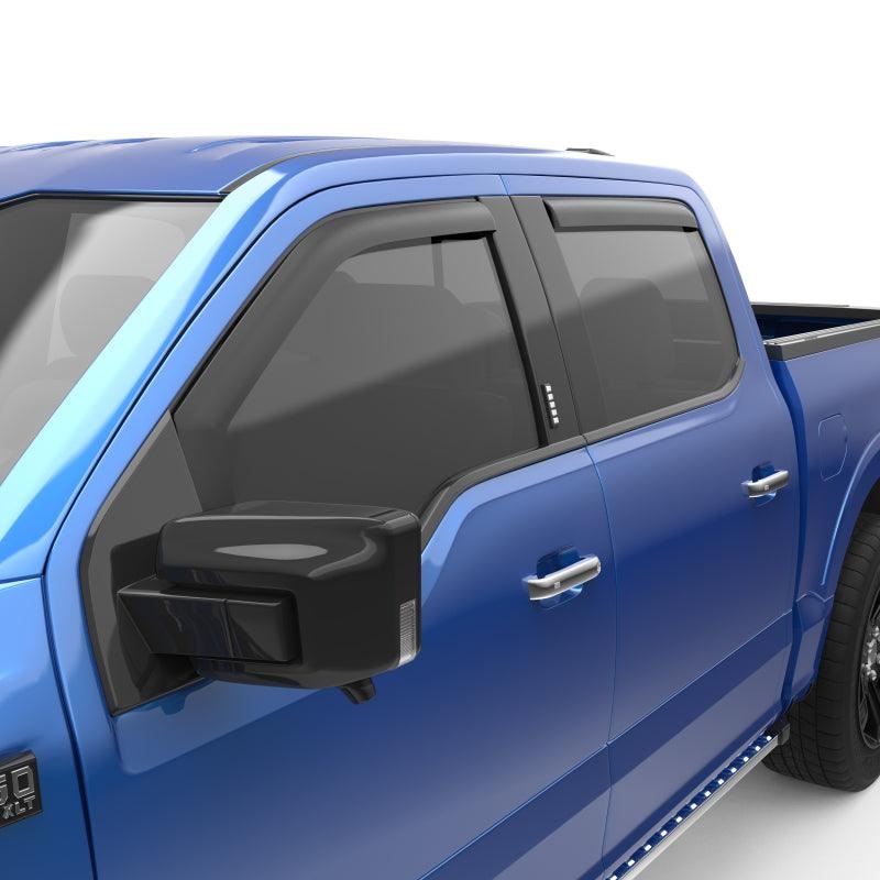 EGR 15+ Ford F150 Crew Cab In-Channel Window Visors – Set of 4 – Matte (573495)