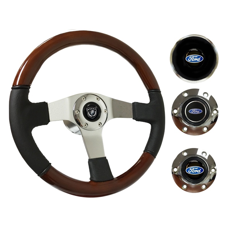 1968-78 Ford Fairlane Steering Wheel Kit | Mahogany Wood – Leather | ST3019
