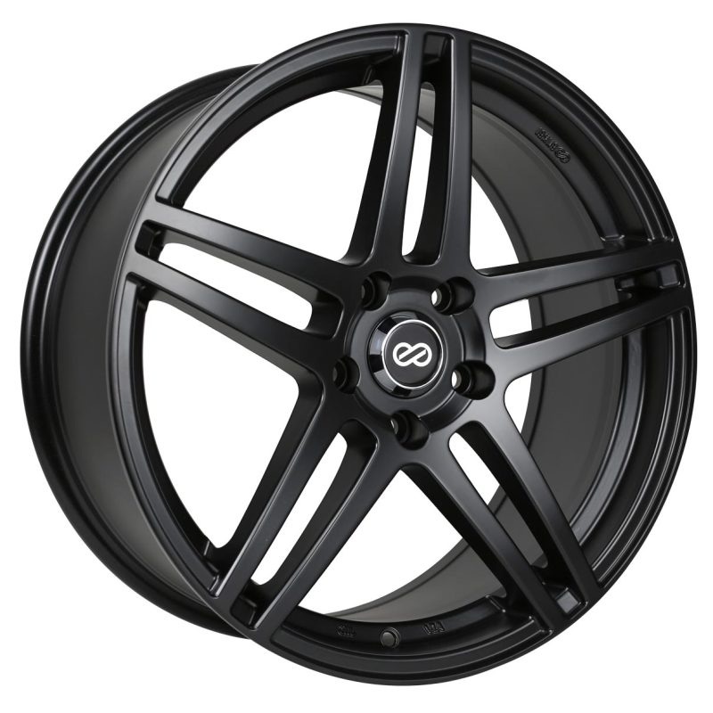 Enkei RSF5 16×7 45mm Offset 5×100 Bolt Pattern 72.6mm Bore Dia Matte Black Wheel