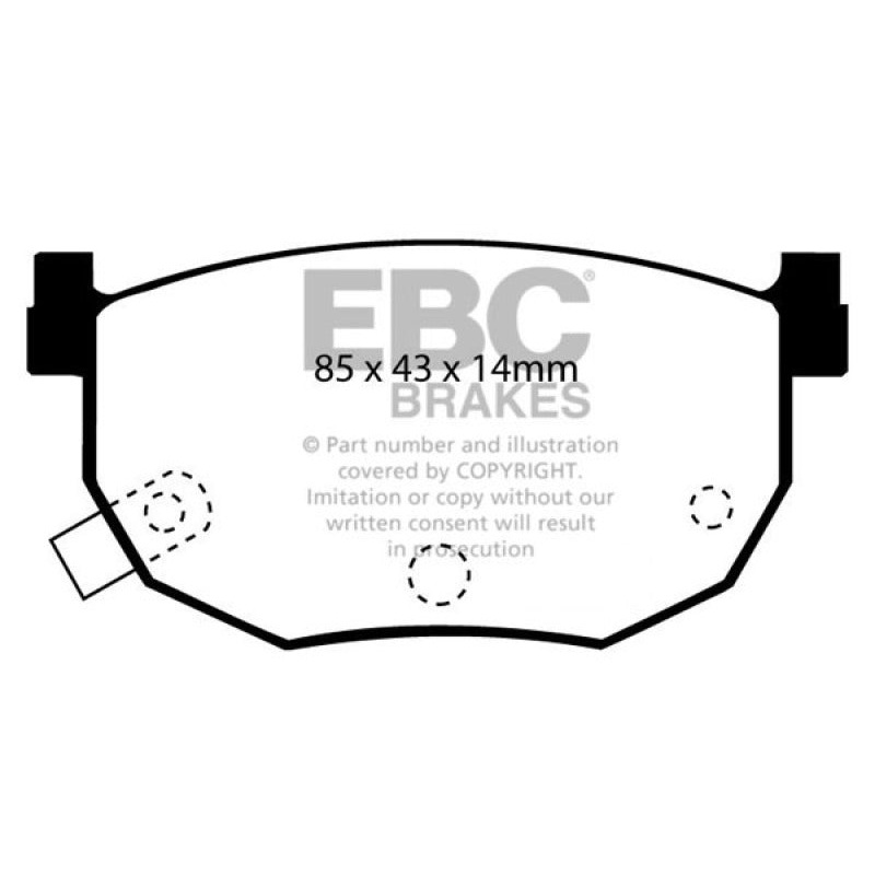 EBC 99-01 Hyundai Elantra 2.0 Redstuff Rear Brake Pads