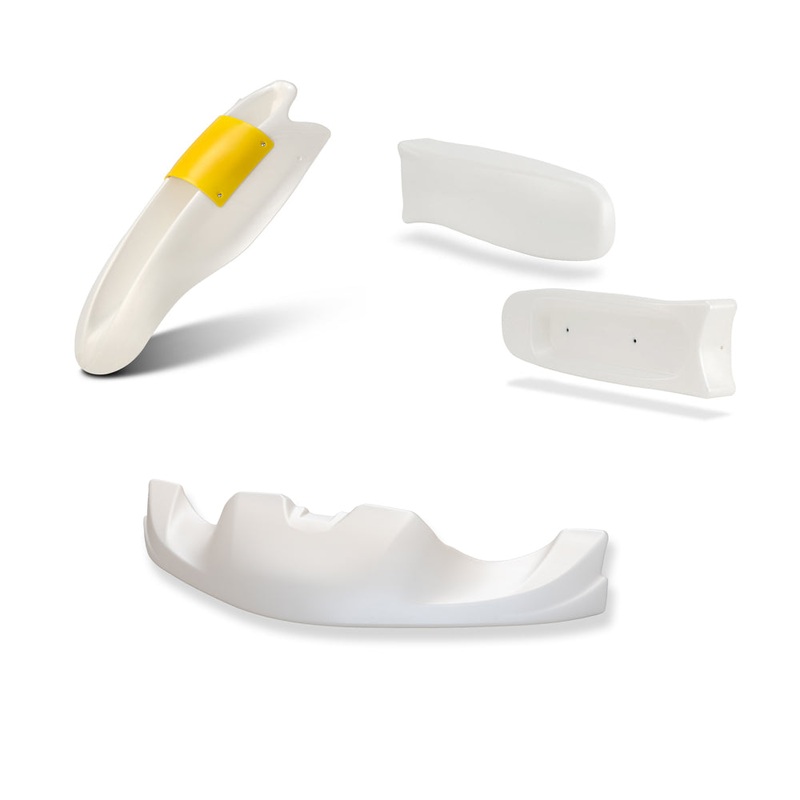 Out of Stock – Tony Kart OTK Pearl White Adult Complete Bodywork Kit 507 Nose, M7 Panel