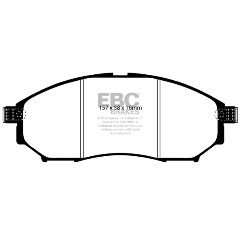 EBC 08-13 Infiniti EX35 3.5 Redstuff Front Brake Pads