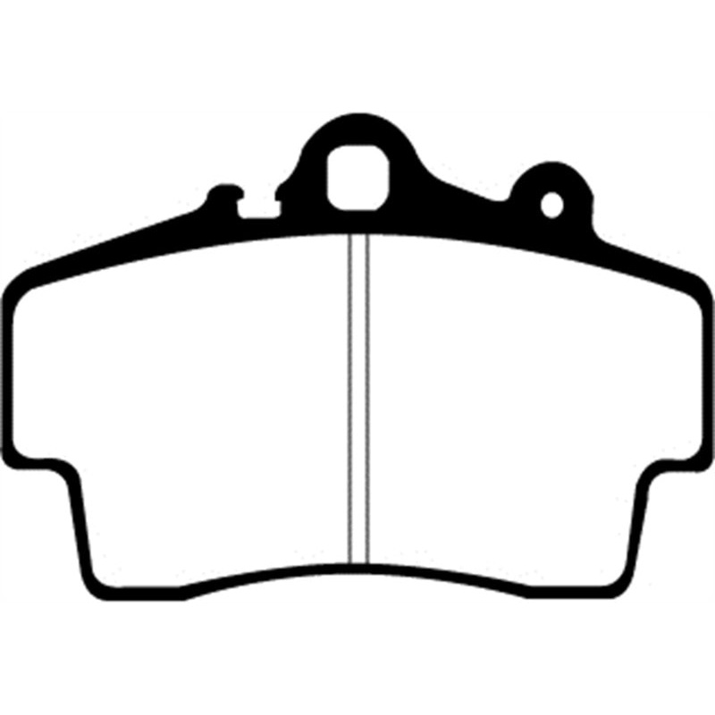 EBC 97-99 Porsche Boxster (Cast Iron Rotors only) 2.5 Yellowstuff Front Brake Pads