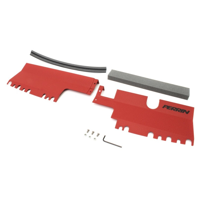 Perrin 15-21 WRX/STI Radiator Shroud | Without OEM Intake Scoop – Red
