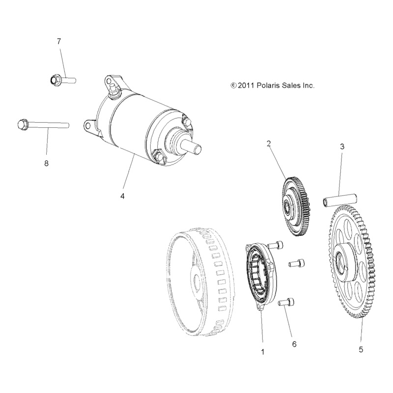 Starter Torque Limit Gear Pin by Polaris