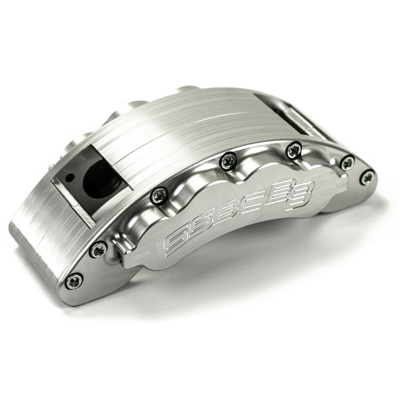 American Made B8-Barbarian 8-Piston Front Caliper Assembly W/Pads. Clear CPA-22177A