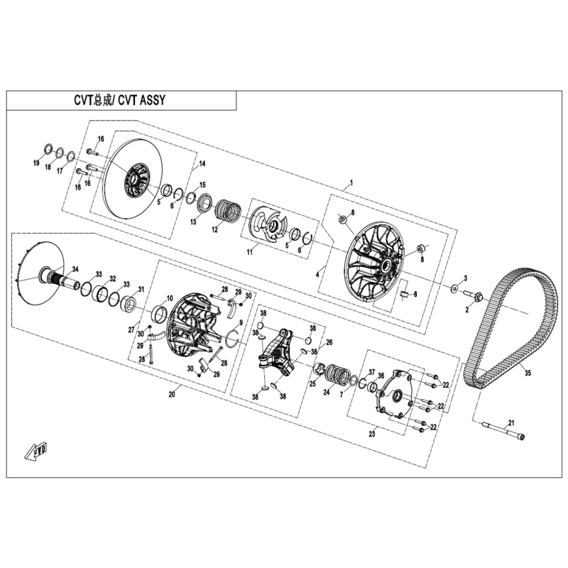 Driven Pulley Cam by CF Moto