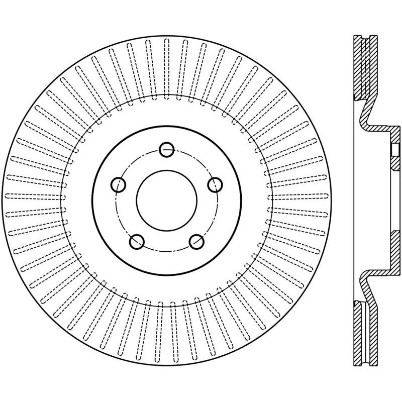 StopTech Sport Slotted 16-18 Ford Focus RS Front Left CRYO Rotor