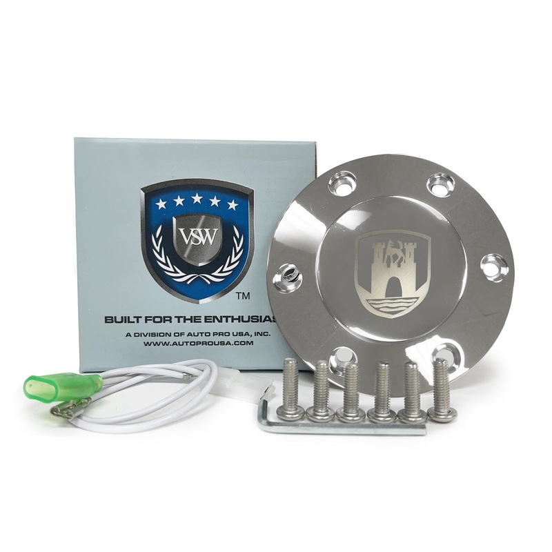 VSW S6 | Castle Emblem | Chrome Etched Horn Button | STB1041CHR