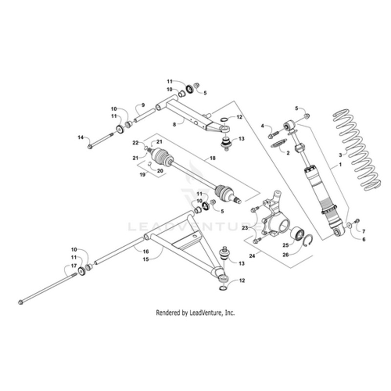 A-Arm – Lower Right – Green (Inc. 10-13 And 16) by Arctic Cat
