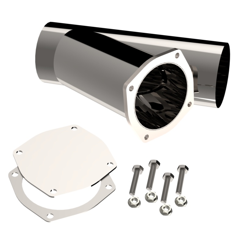 QTP 5.00 Inch Stainless Steel Exhaust Cutout