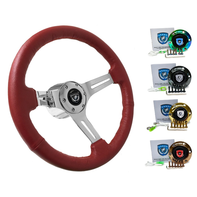 1984-90 BMW 325i Steering Wheel Kit | Red Leather | ST3012RED