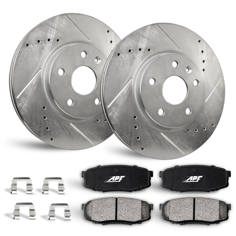 APF Front Brake Kit Rotors and Pads for Mitsubishi Eclipse 2006-2012