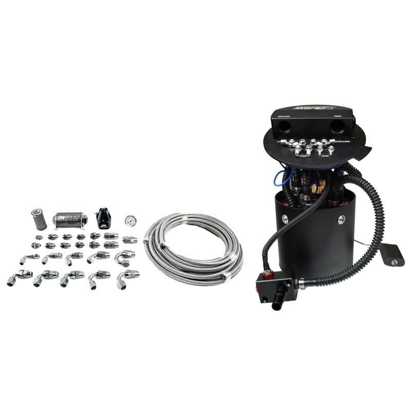 Deatschwerks X3 Series Fuel Pump Module w/ Triple DW400 Pumps/PTFE Plumbing Kit 11-24 Ford Mustang