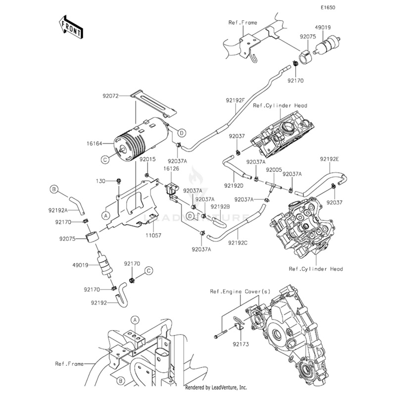 Tube,Air-Fuel Filter by Kawasaki