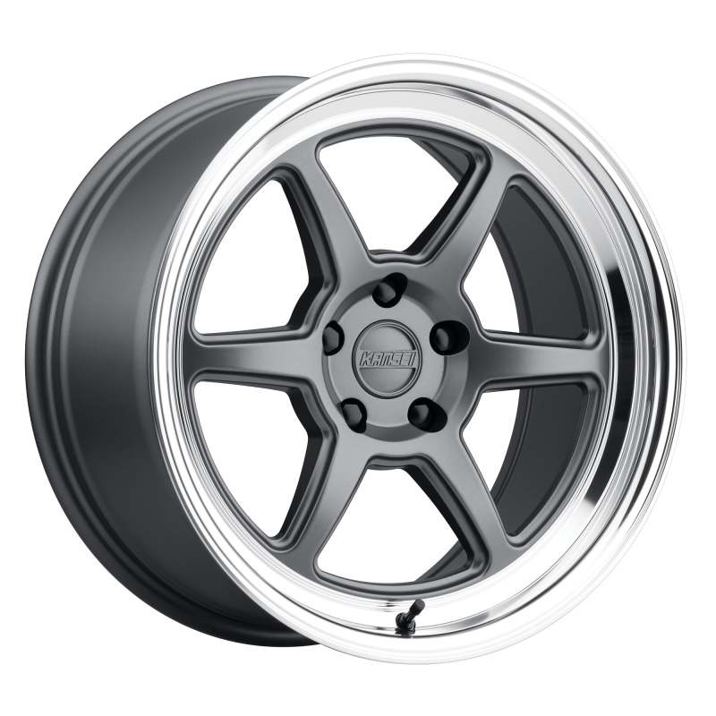 Kansei K14G Roku 18×9.5in / 5×112 BP / 22mm Offset / 66.56mm Bore – Grey & Machined Lip Wheel