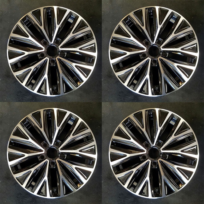 16″ SET OF 4 16×6.5 Alloy Wheels For VOLKSWAGEN JETTA 2019-2021 Machined Black OEM Quality Replacement Rim