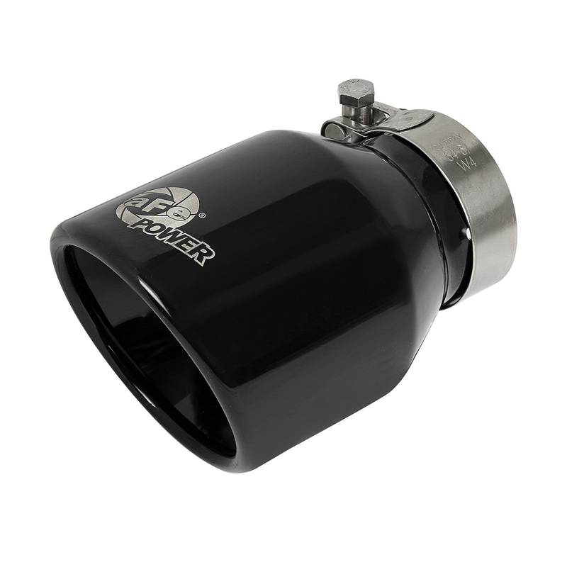 aFe MACH Force-Xp 409 SS Clamp-On Exhaust Tip 2.5in. Inlet / 4in. Outlet / 6in. L – Black