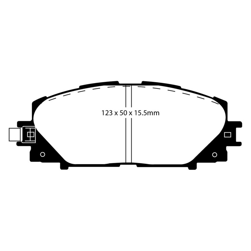 EBC 11+ Lexus CT200h 1.8 Hybrid Greenstuff Front Brake Pads