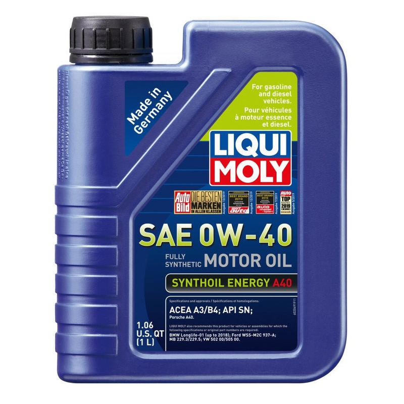 LIQUI MOLY 1L Synthoil Energy A40 Motor Oil SAE 0W40 – Case of 6