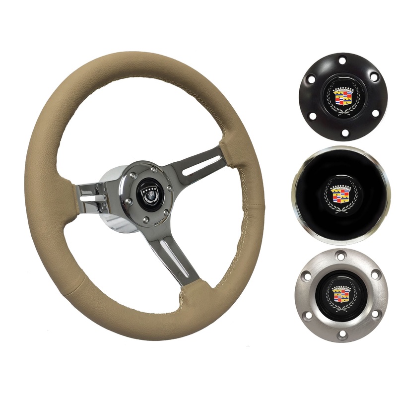1969-89 Cadillac Telescopic Steering Wheel Kit | Tan Leather | ST3012TAN