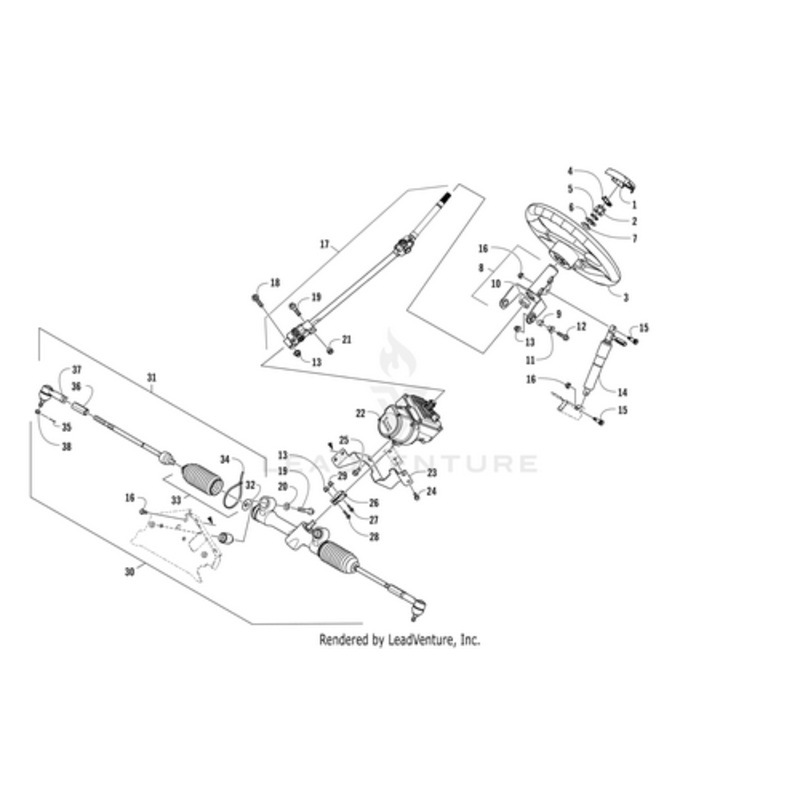 Tie Rod- Assembly (Inc. 32 And 34-37) by Arctic Cat