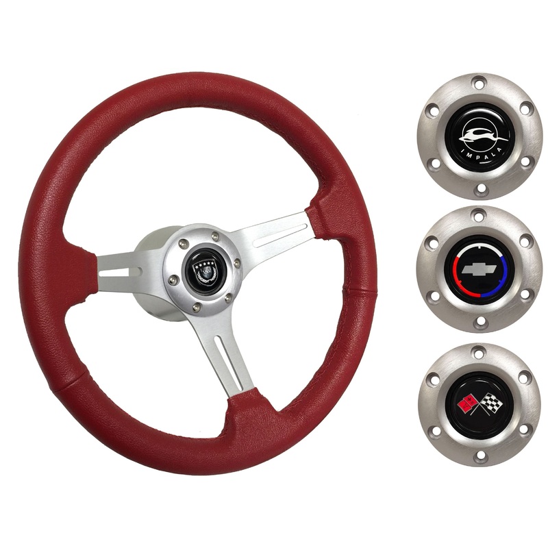 1955-68 Impala Steering Wheel Kit | Red Leather | ST3014RED