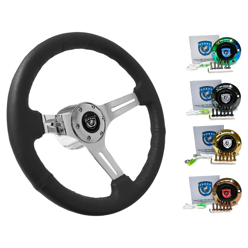 1985-88 BMW 5 Series Steering Wheel Kit | Black Leather | ST3012BLK