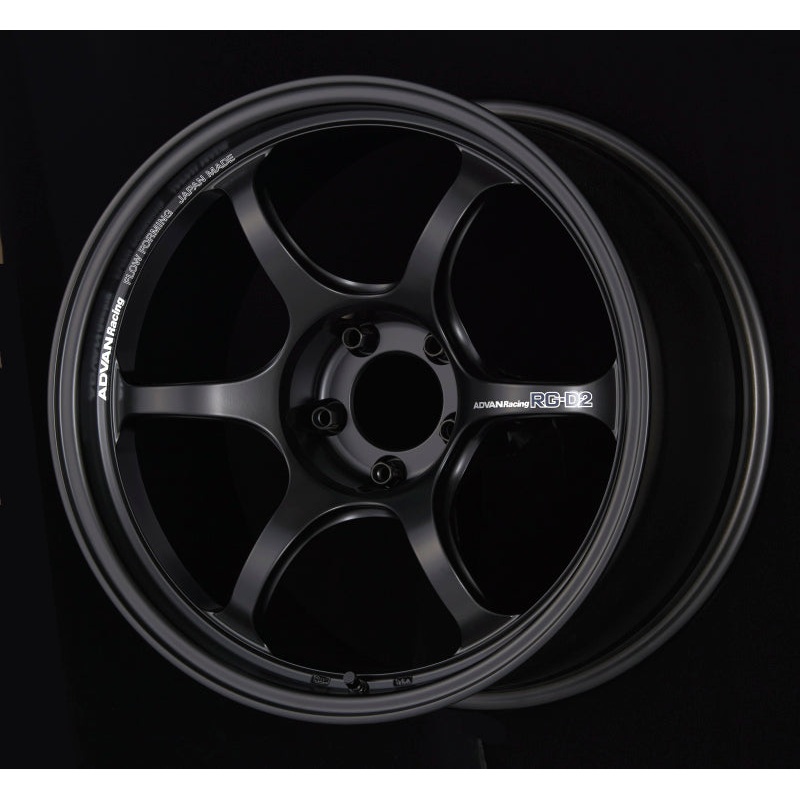 Advan RG-D2 16×6.5 +45 4-100 Semi Gloss Black Wheel