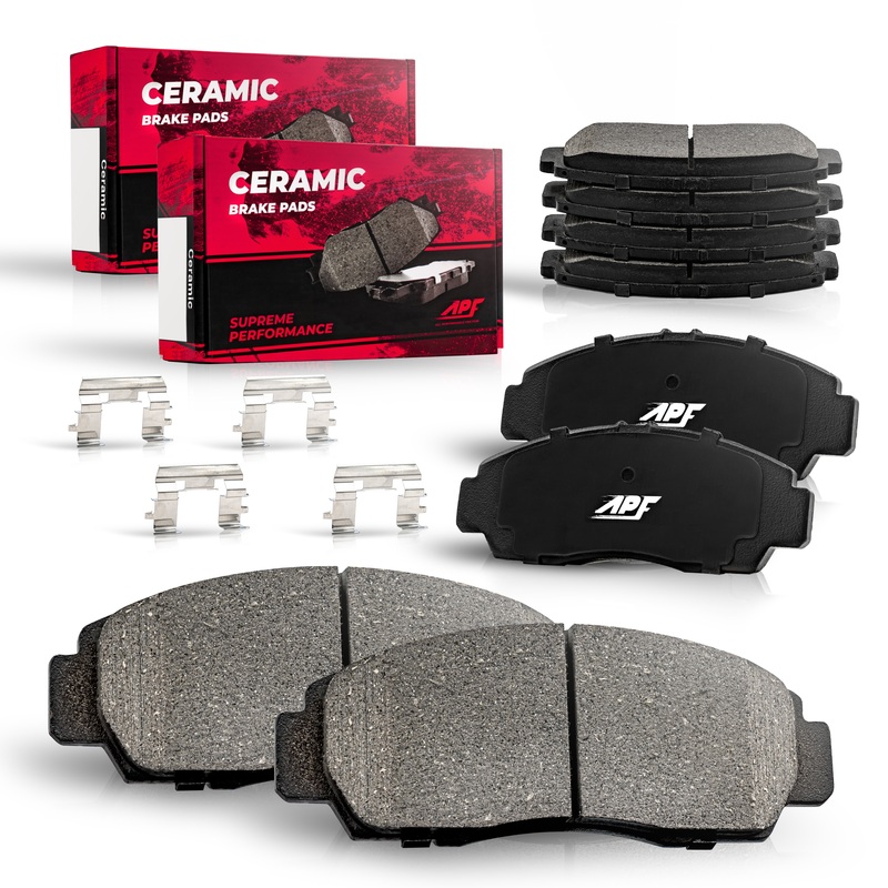 APF Full Ceramic Carbon Fiber Brake Pads Set for 2008-2017 Buick Enclave