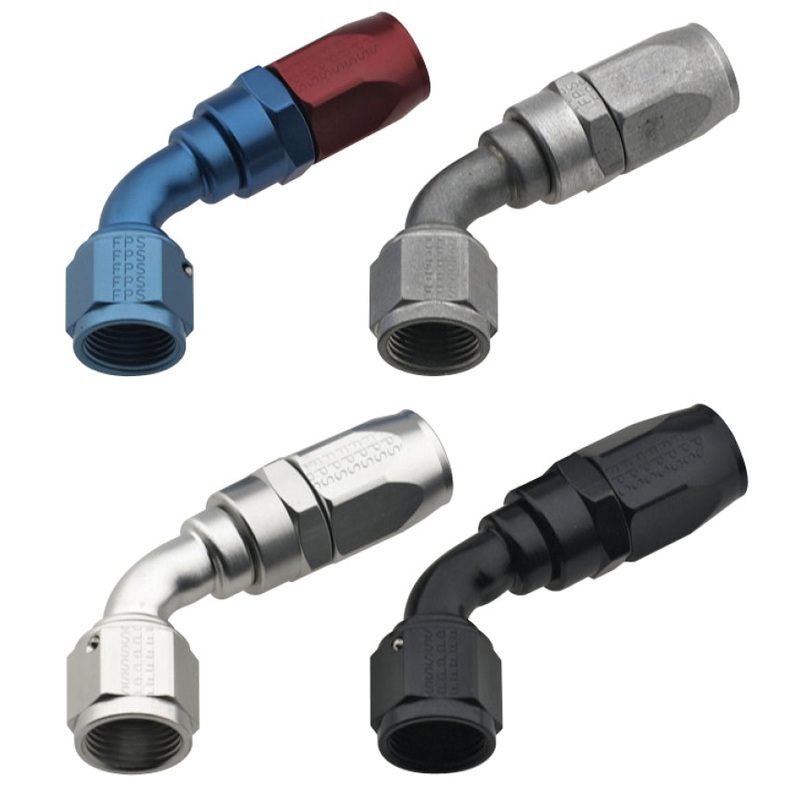 Fragola -10AN x 60 Degree Power Flow Hose End – Blue/Red